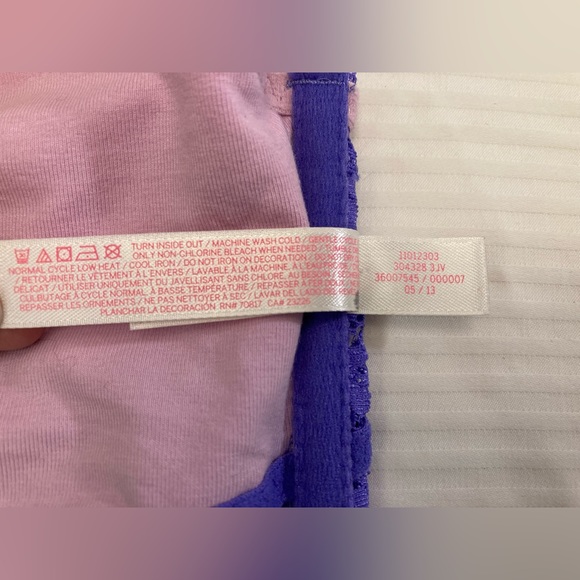 PINK Victoria’s Secret Lavender Purple & Light Pink Lace Bandeau Size Large NWOT - Picture 11 of 11
